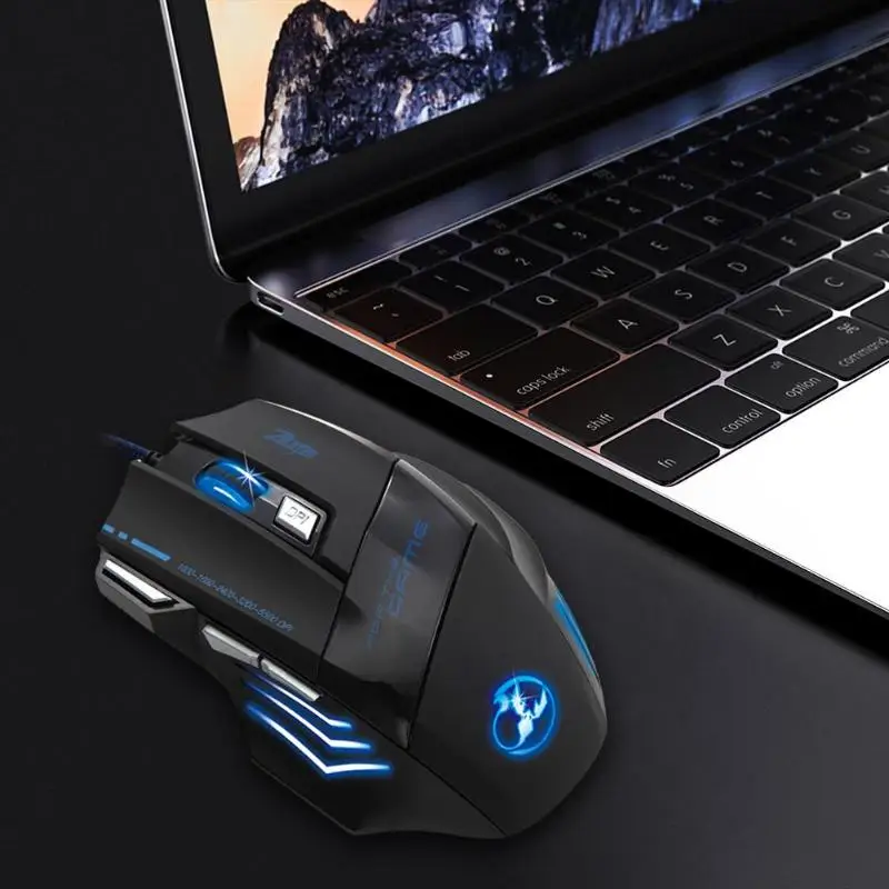 ZELOTES T-80 Проводная игровая мышь USB T80 5500 dpi 7 кнопок подсветка светодиодный оптическая компьютерная мышь геймерская мышь для настольного ПК ноутбука