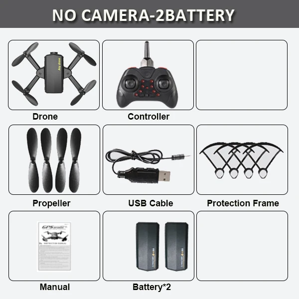 no camera 2BAT Складной мини-Дрон с Радиоуправляемый квадрокоптер с камерой HD четырехъядерный с высокой фиксацией RC вертолет с безголовым режимом детские игрушки - Цвет: no camera 2BAT