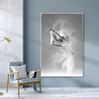 Современная Настенная Картина на холсте Черно-белая балетная танцевальная картина для леди эскиз домашний интерьер украшение для гостиной