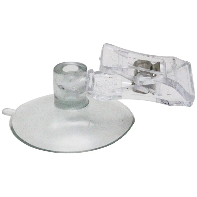 

10 Pieces of Sucker Clip Advertising Card Holder Transparent Clip Suitable for Refrigerator Shower Aquarium