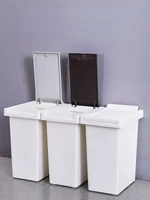 modern plastic trash bin nordic white rectangle standing trash bin bedroom kitchen rangement cuisine paper basket bd50wb