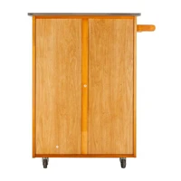 %e3%80%90usa ready stock%e3%80%91fch moveable kitchen cart with stainless steel table top drawer cabinet sapele