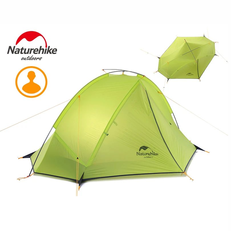 1 person Green NatureHike Taga 1-2 Человек Палатка Кемпинг рюкзак палатка 20D сверхлегкий ткань NH17T140-J - Цвет: 1 person Green
