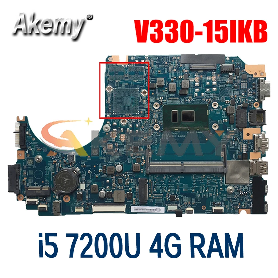 

For Lenovo V330-15IKB laptop motherboard LV315KB 17807-3 448.0DC04.0031 Mainboard with CPU i5 7200U 4G RAM tested 100% work