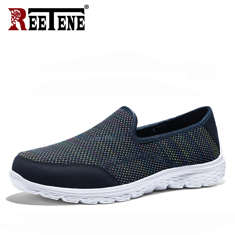 REETENE/женские кроссовки сезон весна осень повседневная женская обувь с вязаным