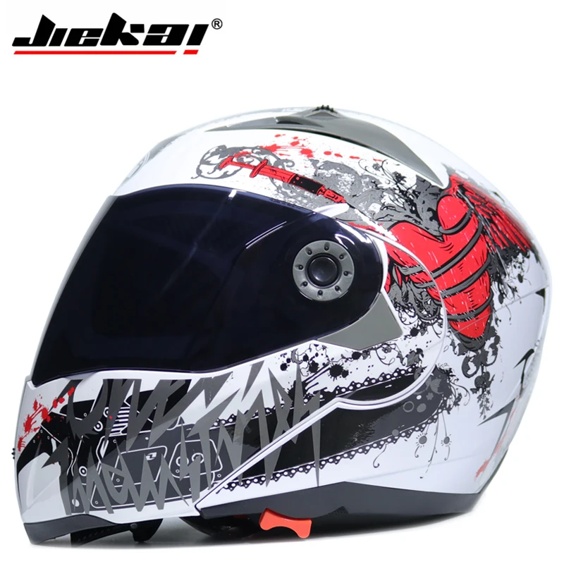 

Free Shipping!Safe Flip Up Motorcycle Motorcross Motorbike Helmet With Inner Sun Visor JIEKAI-105 DOT ECE Casco Moto Helm