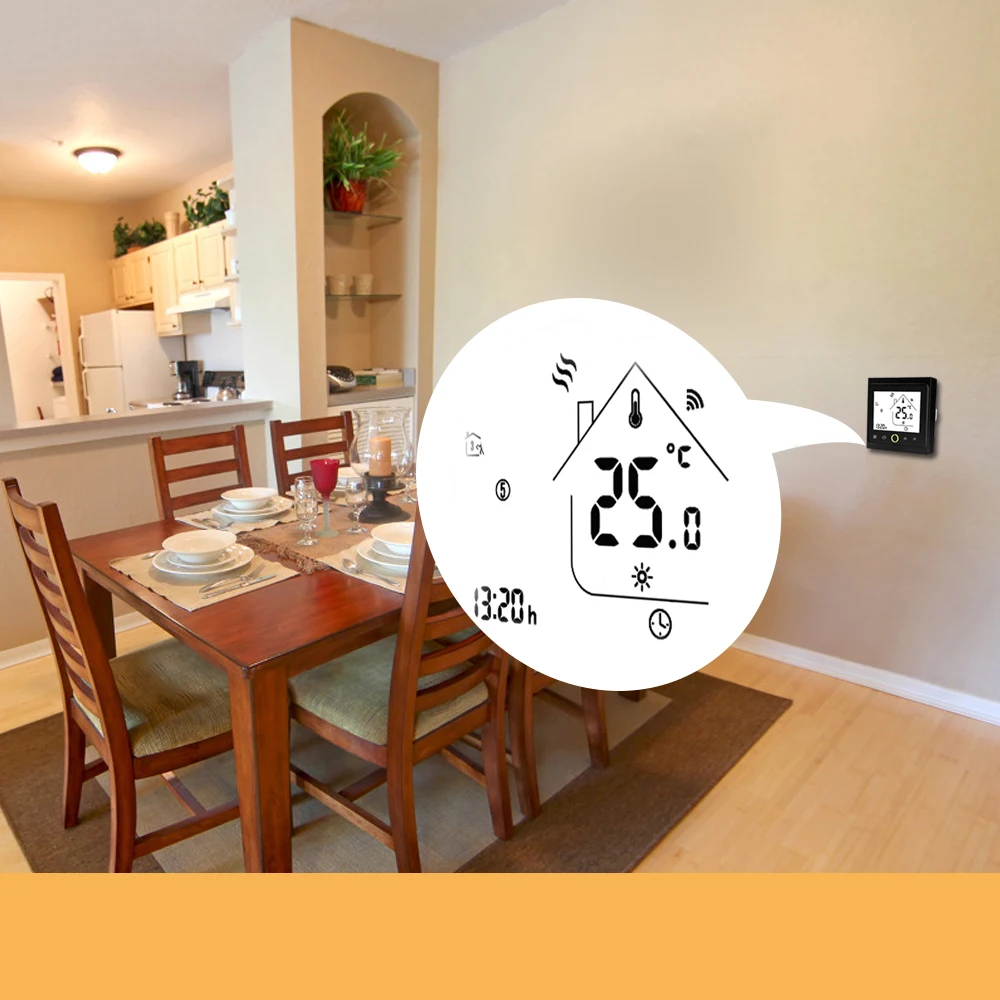 WiFi Thermostat Temperature Controller for Electric Heating Work Home Water System Six Periods Programmable | Обустройство дома