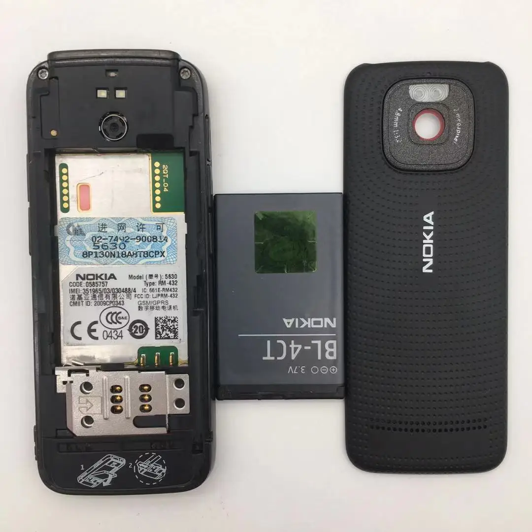 nokia 5630 xm refurbished original nokia 5630 xpressmusic cell phone unlocked 2 2 inch gsm 2g3g 3 0mp 128 ram 860mah free global shipping