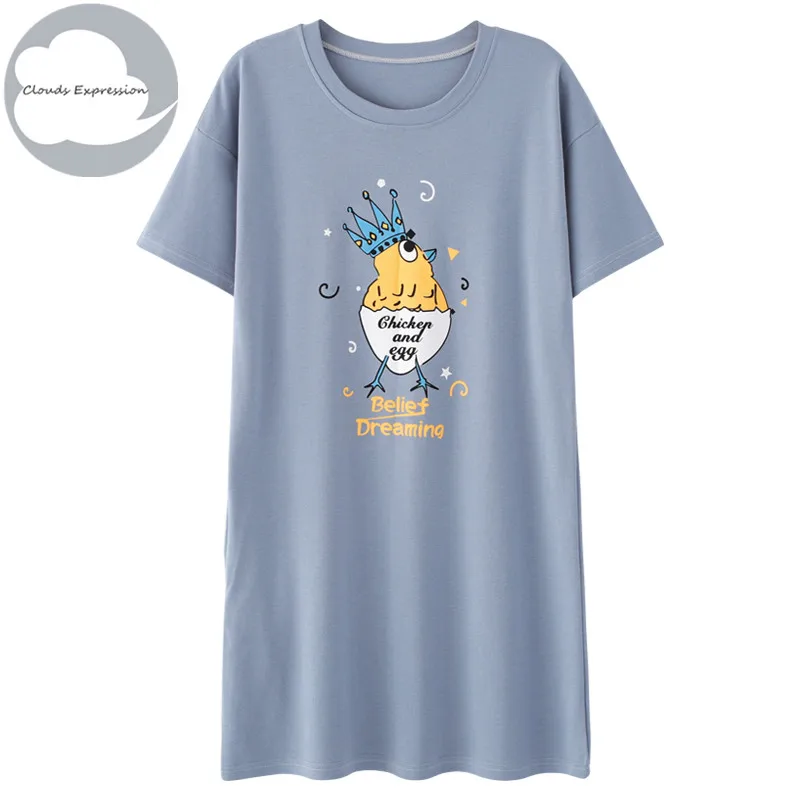 Рубашка ночная женская хлопок цвет в ассортименте S M L XL XXL 1 шт | Женская одежда