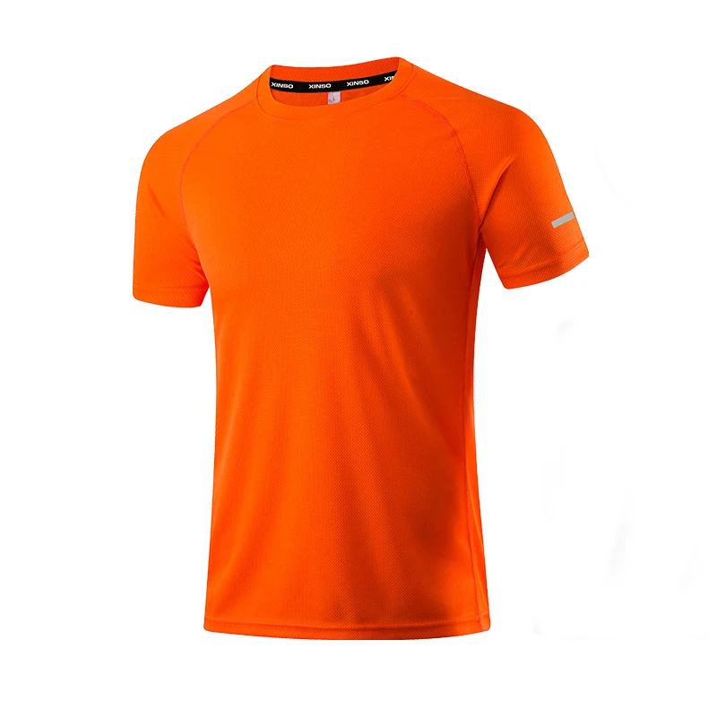 Camisetas de poliéster de Color sólido para hombre, ropa de gimnasio, ropa atlética ajustada, Camiseta informal, camisetas para correr
