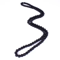 fashion volcanic lava stone beaded necklaces men meditation yoga natural stone necklaces for women new design handmade jewelry