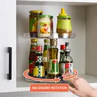Поворотный стол для хранения одиндва уровня-многоуровневый Поворотный кухонный прибор для хранения специй для шкафов, кладовых, ванн, холодильников