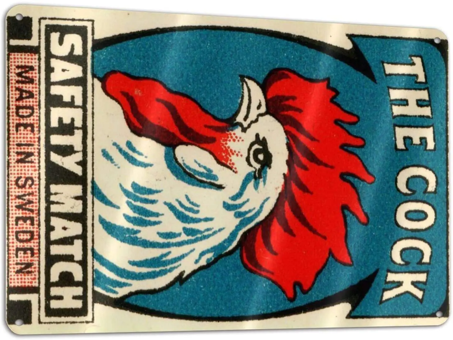 

The Cock Metal Sign Plaque Multipurpose Chic Funny Metal Plaque for Home Kitchen Man Cave Bar Garage 8x12 Inch