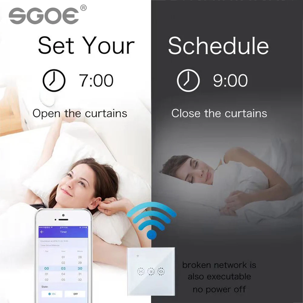 Tuya/ewelink Smart Life WiFi штора переключатель Штора для рольставни Электрический мотор