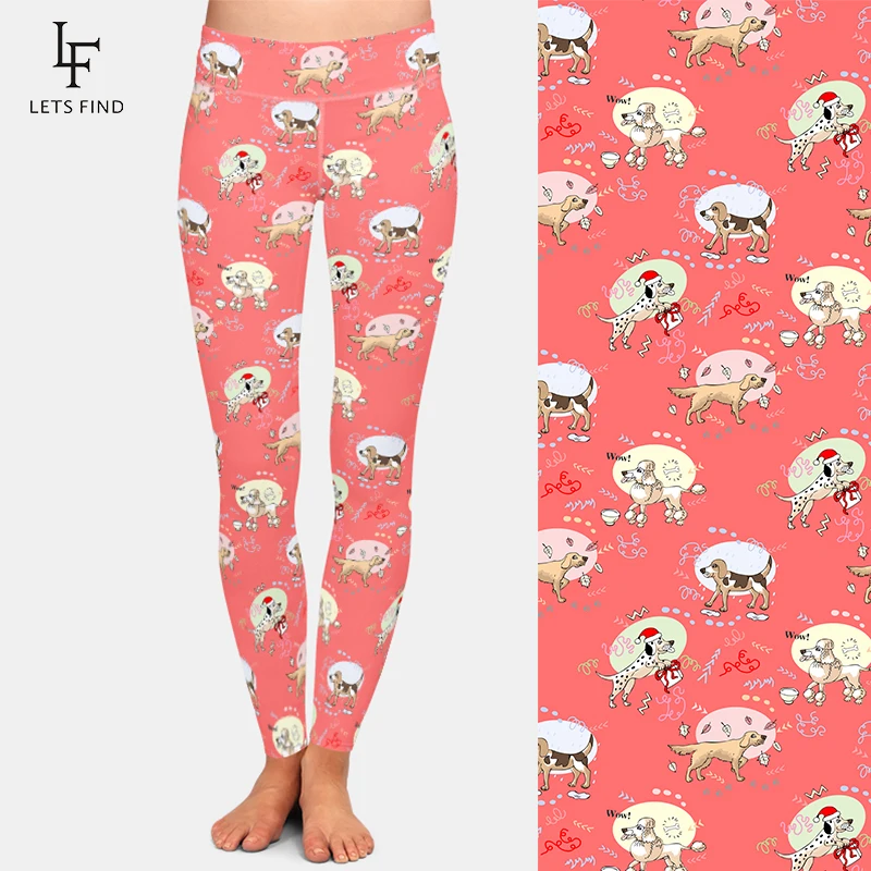Милые ирландские Легинсы LETSFIND легинсы с высокой талией далматинской тематикой и