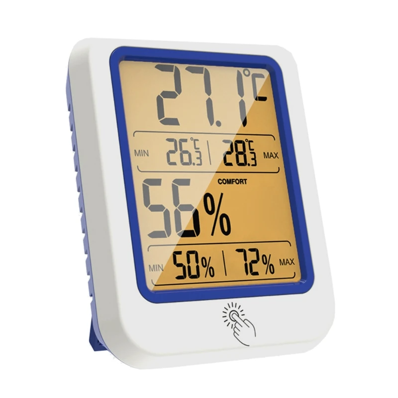 

Температура измеритель влажности сухой мокрой термометр с фоновой подсветкой датчик гигрометра с большой ЖК-дисплей Дисплей для СП