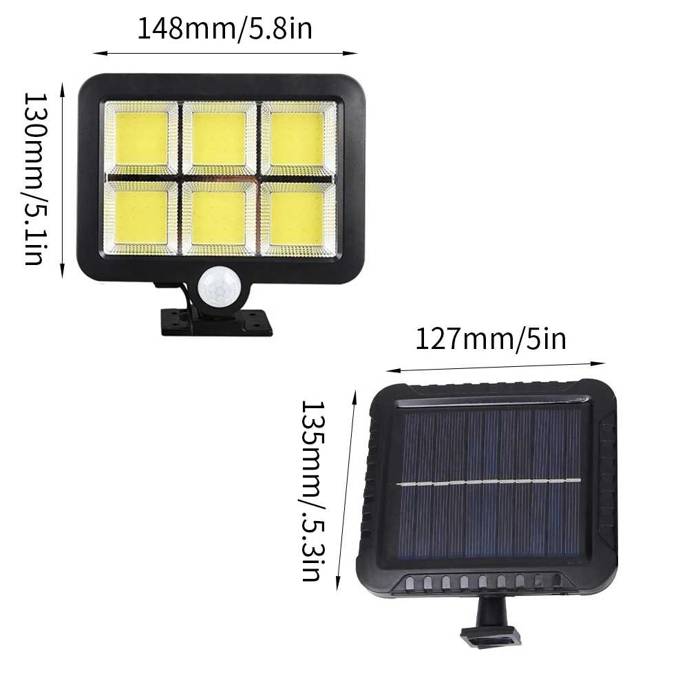 

120COB Solar Light Outdoor Motion Sensor Recharge Solar Wall Light Waterproof Emergency Led Light Street Garden Porch Lamp