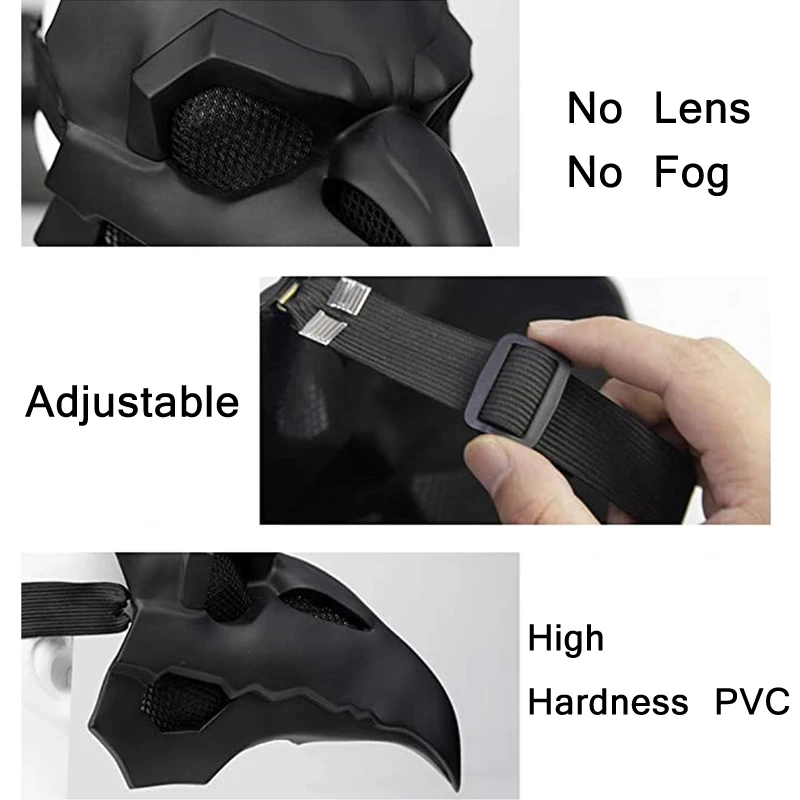 Тип ПВХ! IGACG панк маска ворона жнец невермор кожа Чумного доктора птиц длинный нос