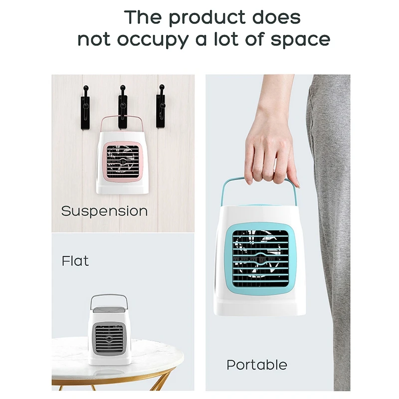 

C201 Air Cooler, Mini USB Air Conditioning Spray Humidification Fan Portable Home Cooling Air Cooler