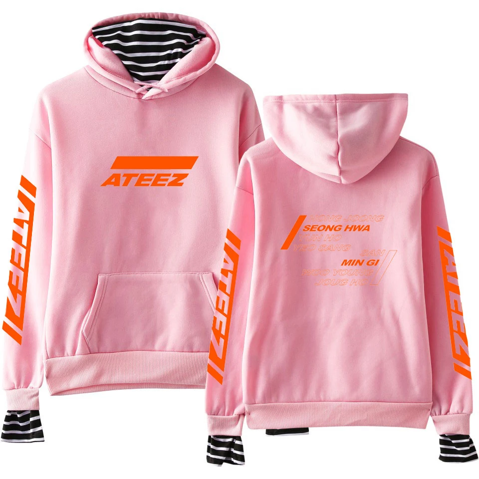 Moletom Infantil Menino KPOP ATEEZ альбом из двух предметов толстовки с капюшоном и свитшоты