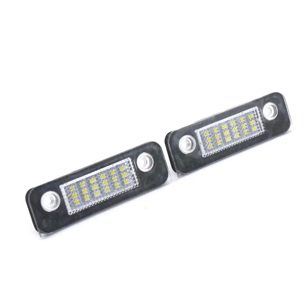 2 шт. 18-SMD светодиодный фонарь для номерного знака автомобиля, белый номер, без ошибок, номерные огни для Ford Fiesta Fusion Mondeo MK2 MK5 12V Стайлинг