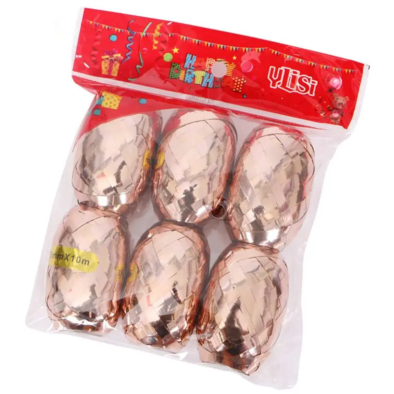 Белая Роза Золотая лента 10 метров длинная фольга Латекс шары Свадьба День