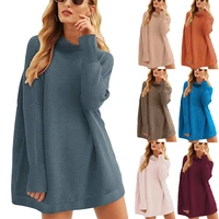 women casual turtleneck batwing sleeve slouchy oversized ribbed knit tunic sweaters pullover