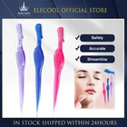 Женская бритва для лица, бровей, средство для удаления волос на лице, безопасная бритва, триммер, бритва с прямой ручкой, случайный выбор цвета