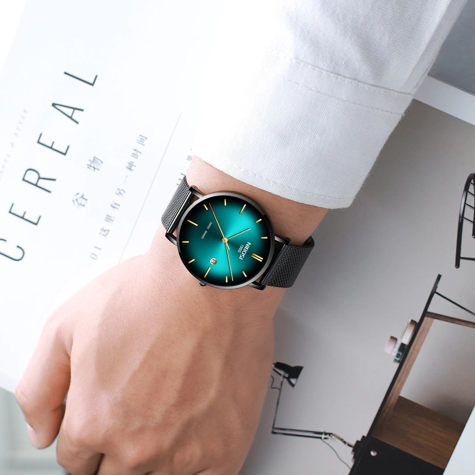 

NIBOSI Fashion Sapphire Ultra Thin Men's Watch New 2021 Simple Sport Waterproof Quartz Watch Timer Wristwatch Relogio Masculino