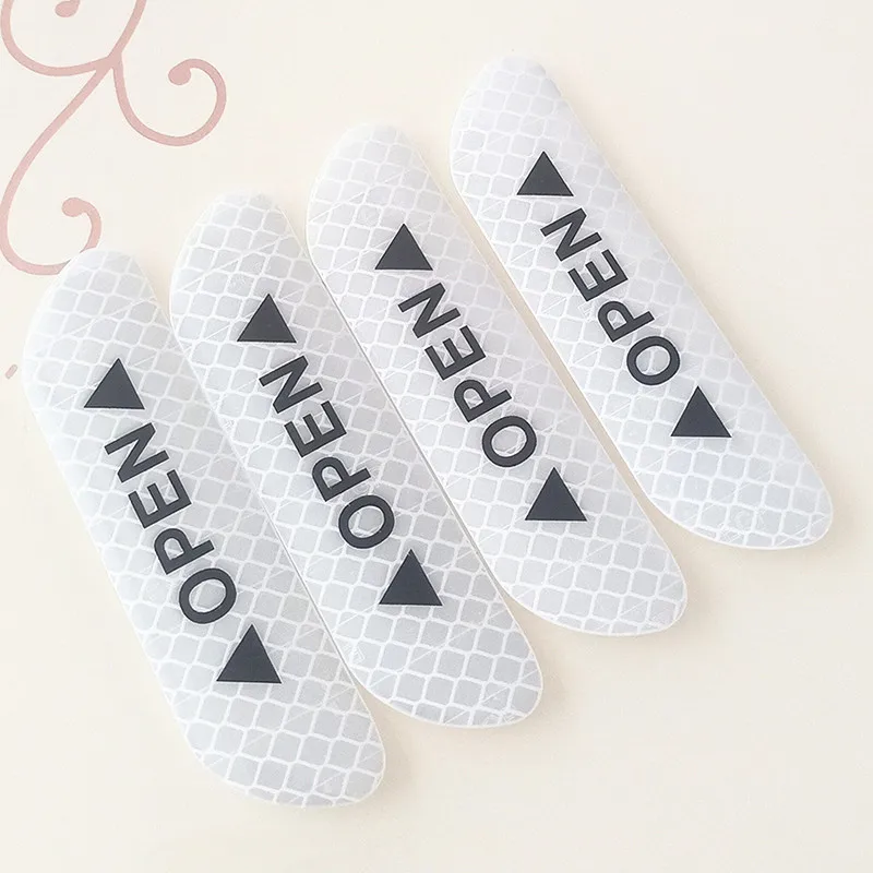 4 шт./компл. наклейки на двери автомобиля открывающаяся светоотражающая лента