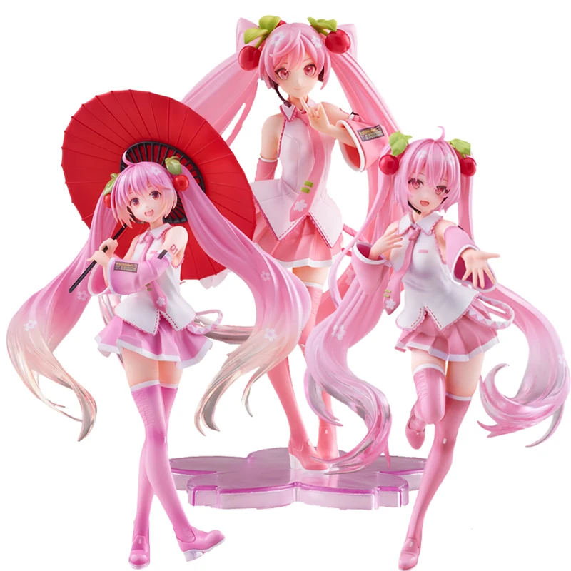 

Original 2021 Taito Vocaloid Sakura Hatsune Miku 2Nd Season Anime Limited 20Cm Action Figure Desk Decor Doll Collect Model Toys