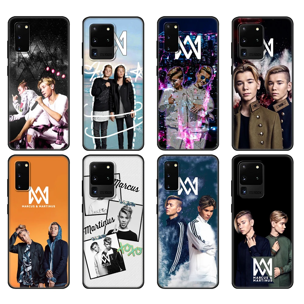 Черный чехол из ТПУ для Samsung galaxy S20 /S20 PLUS/S20 ultra/S20 + /S20FE, задняя крышка Маркуса и мартинуса