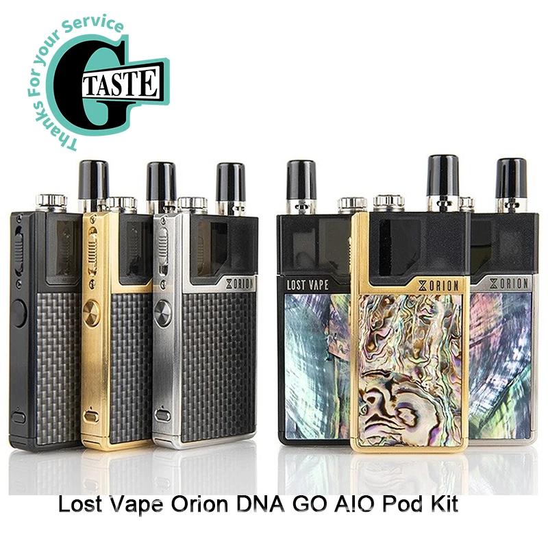 Полная распродажа! G taste Lost Vape Orion DNA GO AIO Pod Kit 950 мАч встроенный аккумулятор