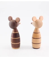 crafts gift wooden ornaments couple mouse creative home decoration porch puppet coffee shop decorative arts