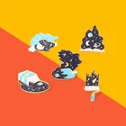 Темное создание вдохновения интерзвездные Звезды Луна эмалевые булавки на заказ галактика Вселенная брошь лацкан значки сумка мультфильм ювелирные изделия подарок