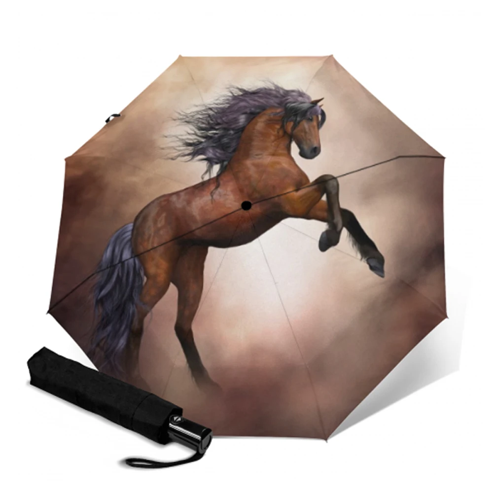 Роскошный полностью автоматический зонт женские и мужские 3 складные зонты от