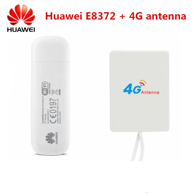 Разблокированный Huawei E8372 усилитель сигнала 4G 28DBI 3 м двойной разъем TS9 150 Мбит/с LTE USB