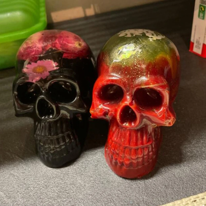

Skull Ornaments Epoxy Resin Mold Home Decorations Silicone Mould DIY Crafts Candle Soap Aromatherapy Plaster Casting Tools