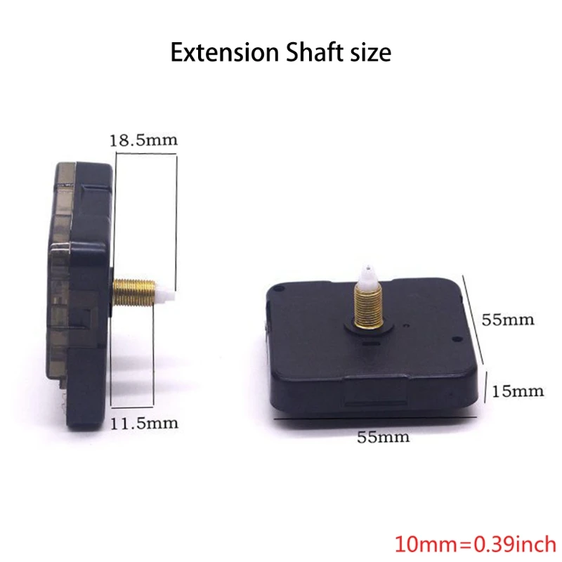 

0.73/0.47Inch Total Shaft Length Quartz Wall Clock Movement Without Ticking Noise Quiet Cross-stitch Craft Clock