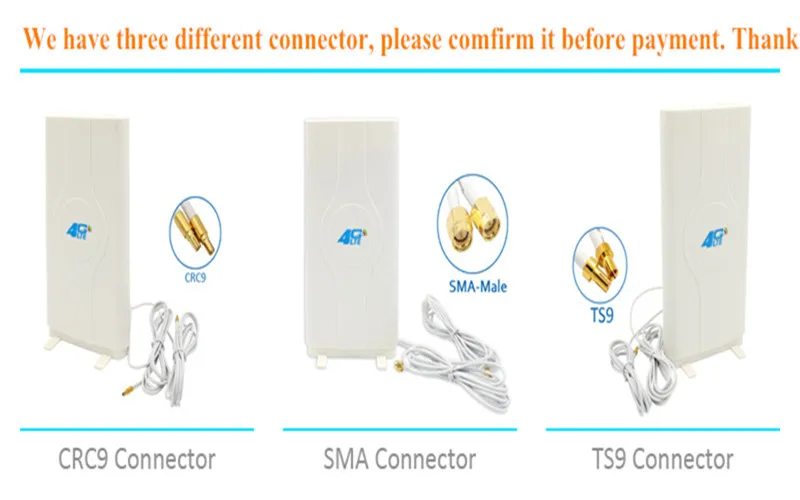 4G LTE mimo антенна 3g Антенна 2 * SMA male TS9 CRC9 разъем с кабелем м 700 ~ 2700 МГц 88dBi для роутер