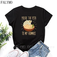 funny vegan shirt hummus foodie food shirts women short sleeve cotton summer tops graphic t shirts female top tee shirt clothes