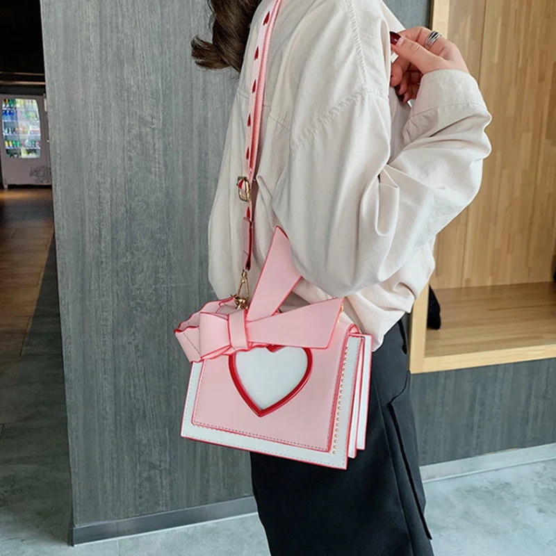 

ASDS-Ladies Handbags Fashion Ladies Handbags Sweet Girls Bowknot Handbags Shoulder Messenger Bag