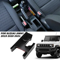 stowing tidying car gear shift storage box organizer tray auto internal accessories abs black for suzuki jimny 2019