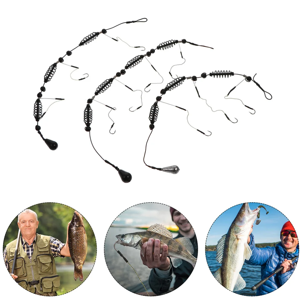 

3 Pcs Trap Fishing Hooks Sea Fishing Bait Hooks Outdoor Fishing Accessories