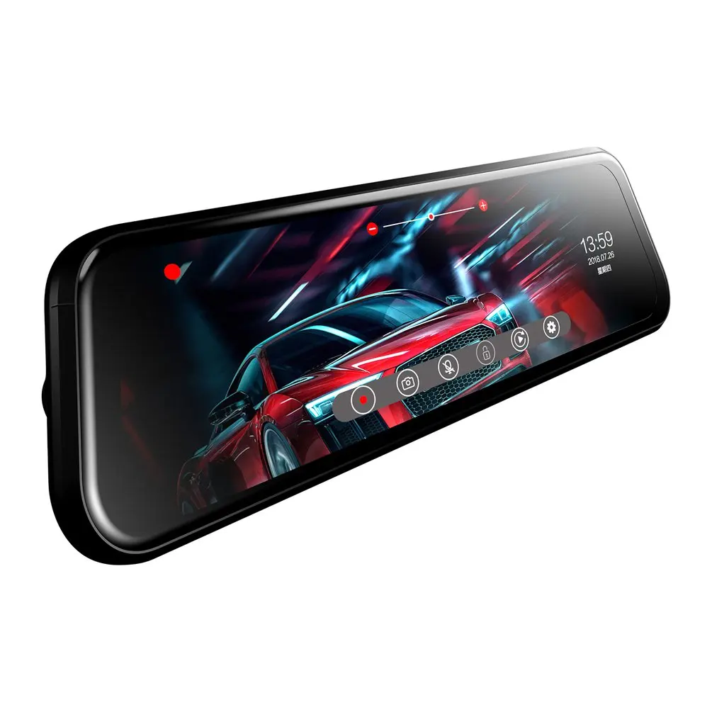 T12+ 9.66 inch Touch Screen DVR Car Camera Dual Lens Dash Cam Driving Recorder Night Vision DVR