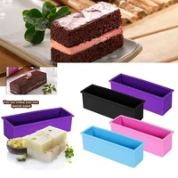 flexible rectangular soap silicone mold for handmade soap candle chocolate cake nougat crafts diy silicone toast loaf soap mold