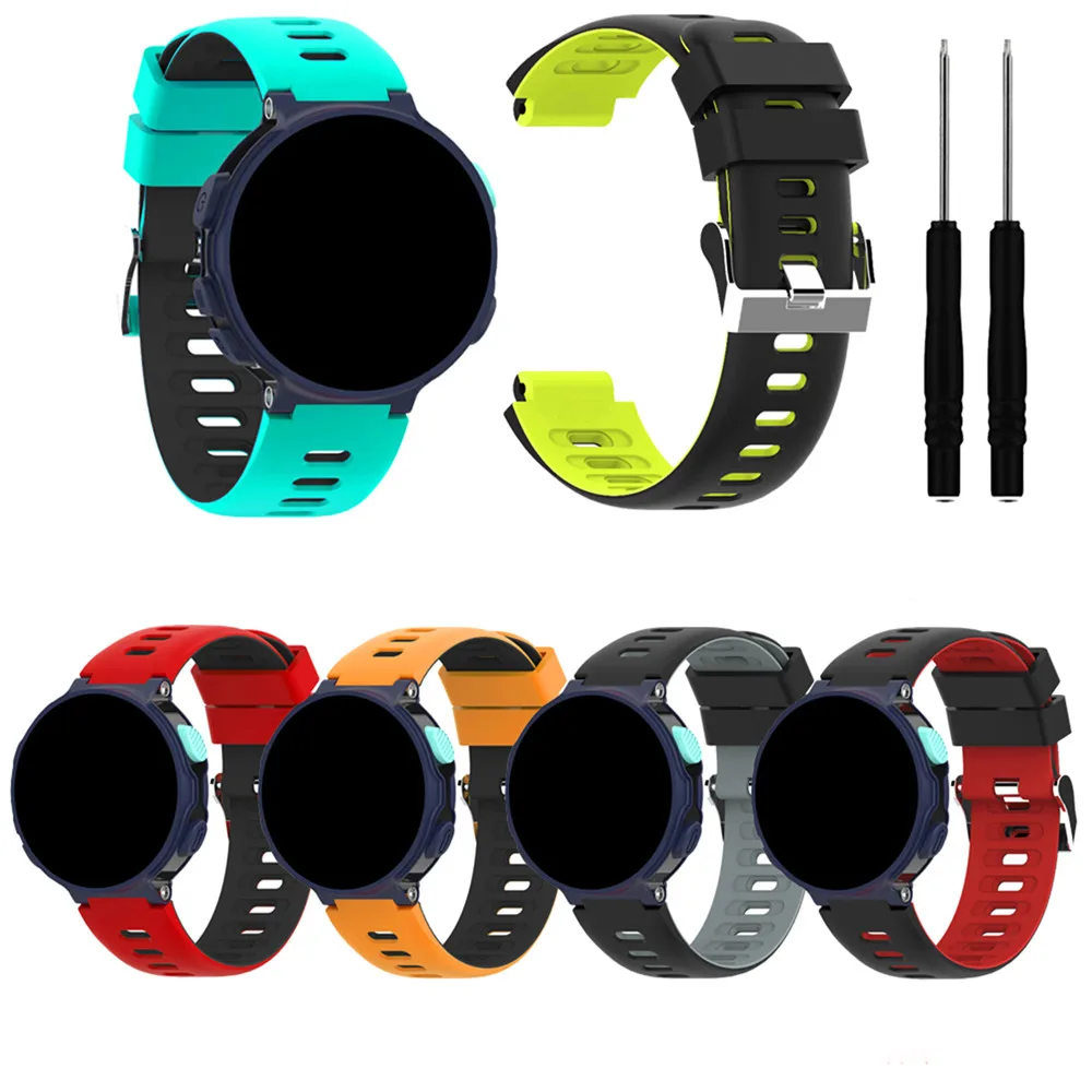 Сменный силиконовый ремешок для Garmin Forerunner 235/235 lite/220/230/620/630/735xt двойной цветной ремешок для часов