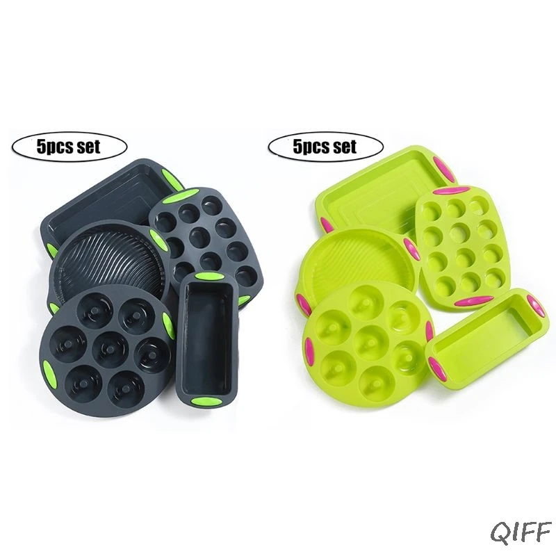 5 шт Силиконовые формы для выпечки набор | Пищевая класса Премиум силиконовые