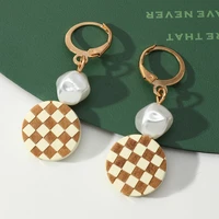 geometric pendant earrings multiple drop earrings unique design flowers resin acrylic dangle earring for woman jewelry gift