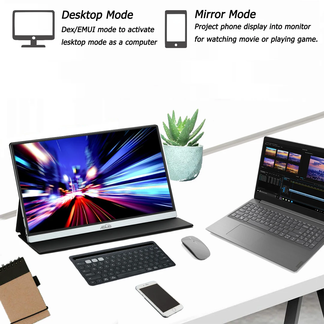 Homasus портативный ЖК Hd монитор 15 6 Usb Type C HDMI-совместимый для ноутбука телефона xbox